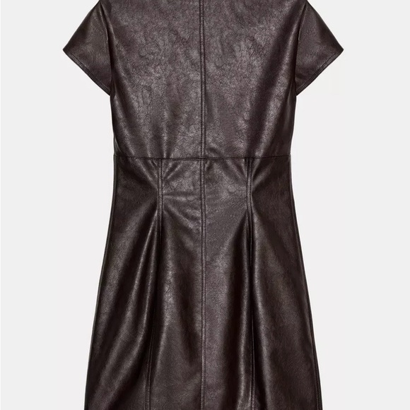 Zara FAUX LEATHER MINI DRESS - Picture 3 of 7